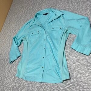 Zac & Rachel blue button up shirt Size L. SKU-A612#shirt
